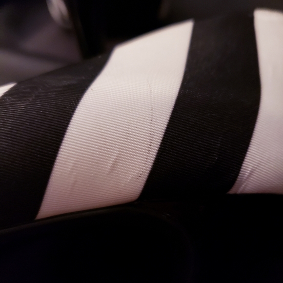 Black and White Stripe Heels - Picture 4 of 8